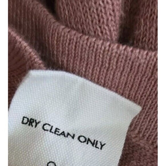 APIECE APART Sweater Womens Medium  Pink VNeck Puff Sleeve Knit - Picture 7 of 7